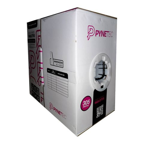 Cabo CFTV 25AWG Pynetec 4 Pares Preto 5712 Caixa com 305 Metros - 5712