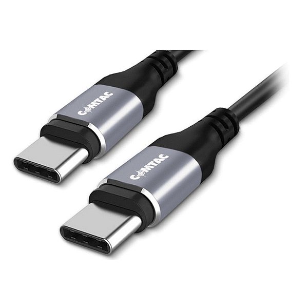 Cabo USB Type-C Macho - Type-C Macho 100W 1,0 Metro Aluminio Comtac - 20129478 - 20129478