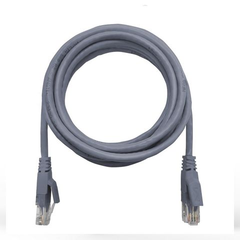 Cabo Patch Cord Cat.6 0,5 Metro Cinza Megatron 938 - 100% Cobre Homologado ANATEL - 938