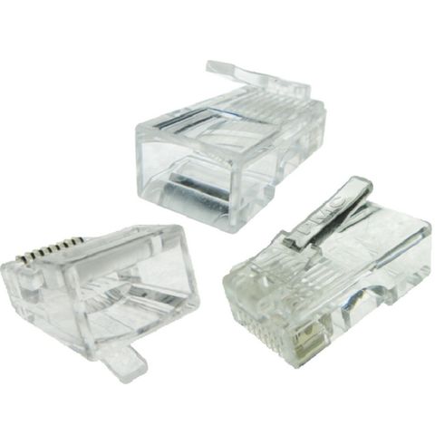 Conector RJ45 Seccon Macho 8x8 Cat.5 - CY-P8P8C00 - Pacote com 100 unidades - CY-P8P8C00