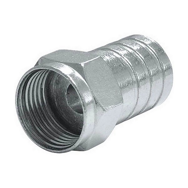 Conector F RG59 Zamak Crimpar - Pacote com 100 Unidades - CNF50017A - Proeletronic - CNF50017A