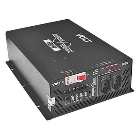 Inversor de Potência Senoidal 600W - Converte VDC 48 Volts para AC 127 Volts- 2 Tomadas - Volt 37.03.005 - 37.03.005
