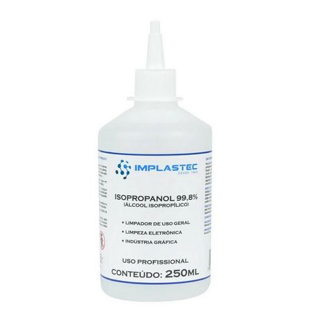 Álcool Isopropílico 99,8% Isopropanol 250ml Bico Aplicador - Implastec - PAIP025036 - PAIP025036