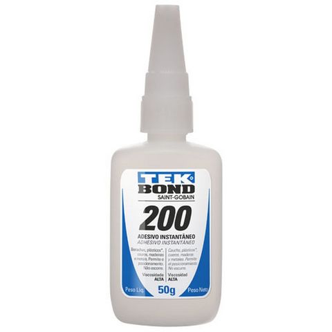 Cola Instantânea Alta Viscosidade 50 Gramas Nº 200 Tekbond Multiuso - Unitário - 69957326664 - 69957326664