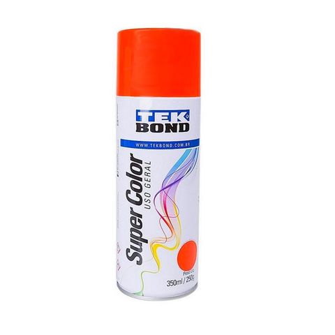 Tinta Spray Super Color Laranja Uso Geral 350ml/250g - Tekbond - 23131006900 - 23131006900