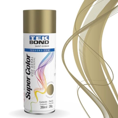 Tinta Spray Super Color Dourado 350ml/250g - Tekbond - 69957327117 - 69957327117