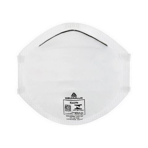 Máscara Descartável Concha sem Válvula PFF2 DeltaPlus Confort - M1200BR - Pacote com 10 Unidades - M1200BR