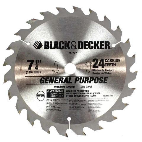 Disco de Corte para Serra Circular 7 1/4 Polegada 180mm Black Decker - 71-727 - 71-727