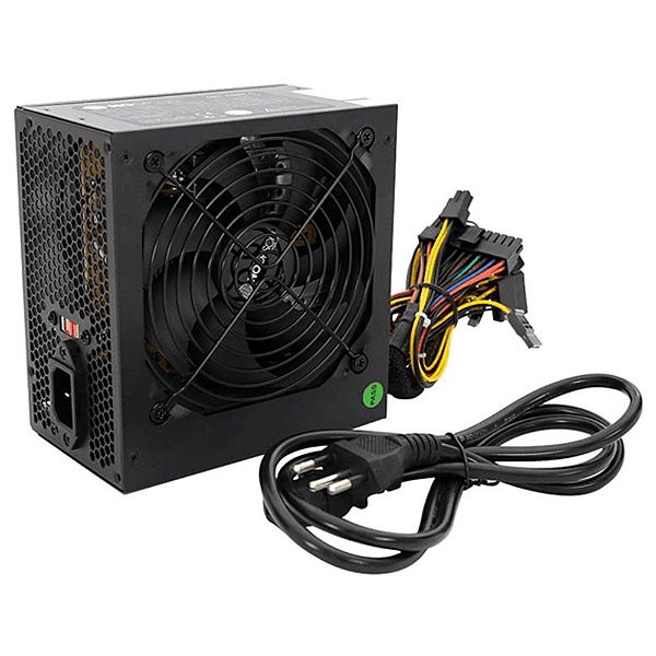 Fonte para Micro Computador ATX 400W Real Hoopson FNT-400W-S com Cabo de Força - FNT-400W-S