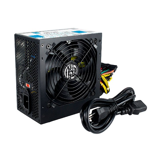 Fonte para Micro Computador ATX 500W Real Hoopson FNT-500W com Cabo de Força - FNT-500W