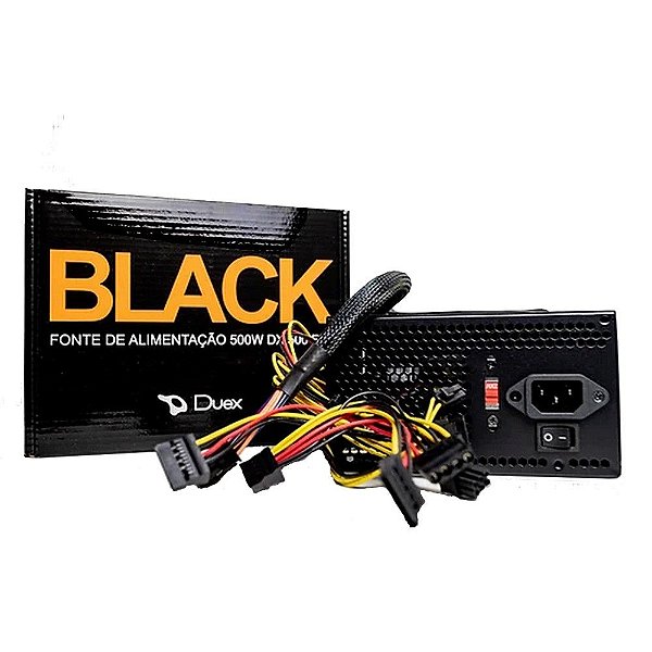 Fonte para Micro Computador ATX 500W Real Duex DX 500FSE com Cabo de Força - DX 500FSE