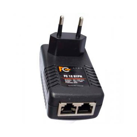 Fonte POE 12 Volts 1,0A Bivolt FC Fontes - FC1201PN - FC1201PN