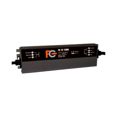 Fonte Blindada CFTV FC Fontes 12V 15A 180W Bivolt - FC1215BN - FC1215BN