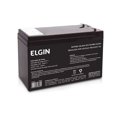 Bateria Selada para Alarmes e No-Breaks 7,0 Ah 12 Volts Elgin - 82293 - 82293