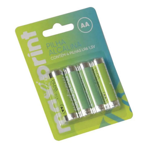 Pilha Alcalina AA Maxprint - 756343 - Blister com 4 Unidades - 756343