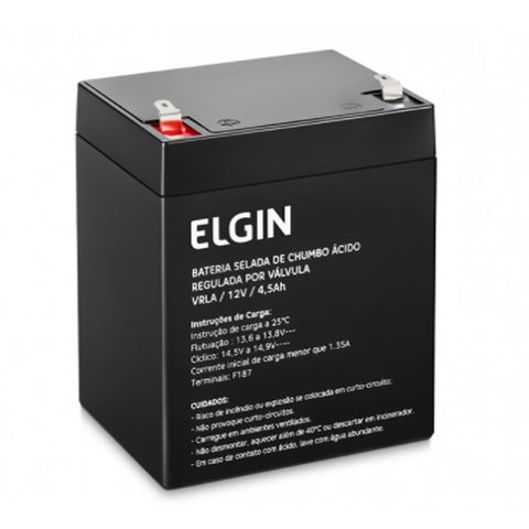 Bateria Selada para Alarmes e No-Breaks 4,5 Ah 12 Volts Elgin - 82312 - 82312