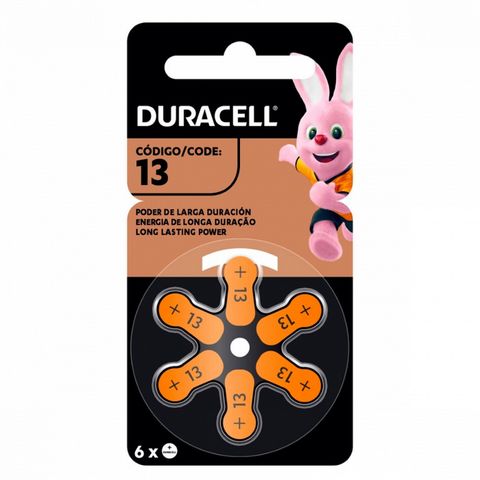 Pilha Auditiva PR13 1,45 Volts Duracell - 71358 - Blister com 6 Unidades - 71358