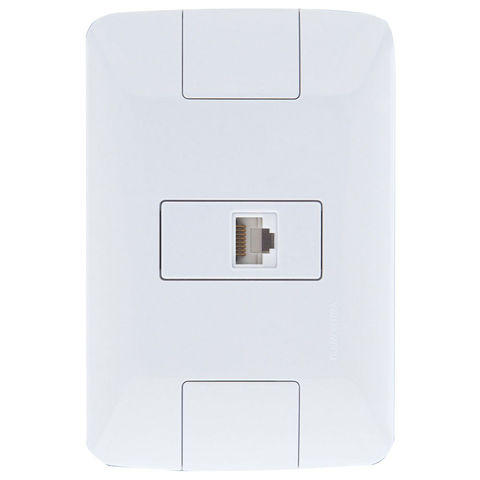 Tomada para Telefone RJ-11 Aria com Espelho 4x2 Branco Tramontina - 57241/019 - 57241/019