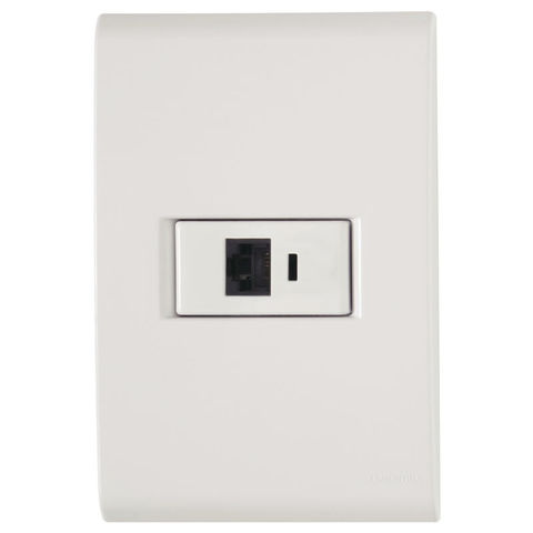 Tomada para Telefone RJ11 Liz com Espelho 4x2 Branco Tramontina - 57170/019 - 57145/019