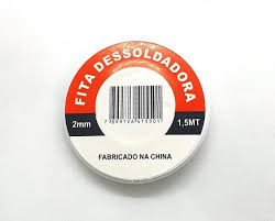 Malha dessoldadora 2mm x 1,5 metros