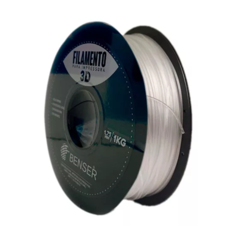 Filamento PET-G 1,75mm Transparente 1Kg Benser - Alta qualidade