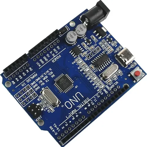 Arduino UNO R3 CH340G TIPO C + Barra de pinos + Sem cabo usb