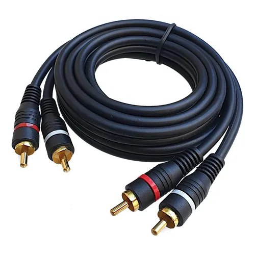 Cabo adaptador 2RCA Macho + 2RCA Macho - 2m