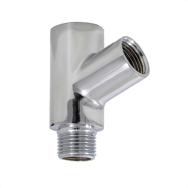 Adaptador Junção Y Ducha Higiênica Filtro 3/4 Metal Cromado