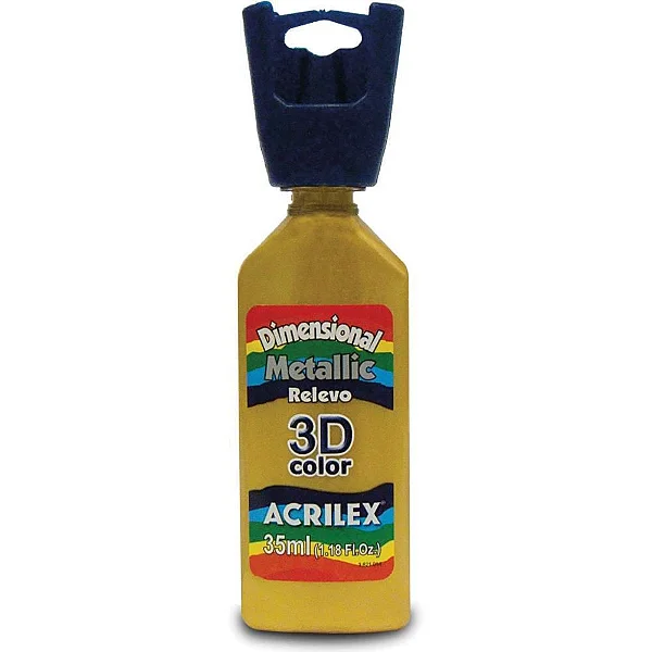 Tinta Relevo Metalica Dimensional 35 ml (Ouro) - Acrilex