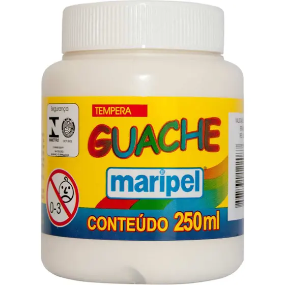 Tinta guache (250 ml) Branco - Maripel