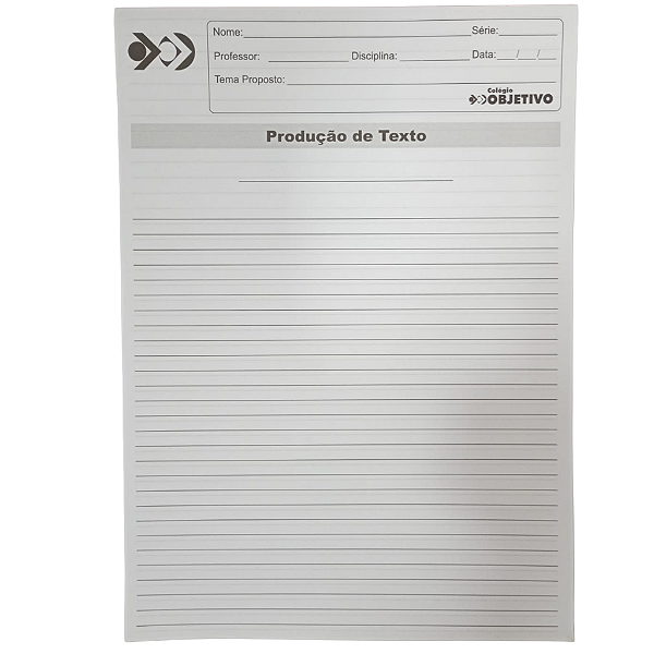 BLOCO REDAÇÃO COLEGIO OBJETIVO