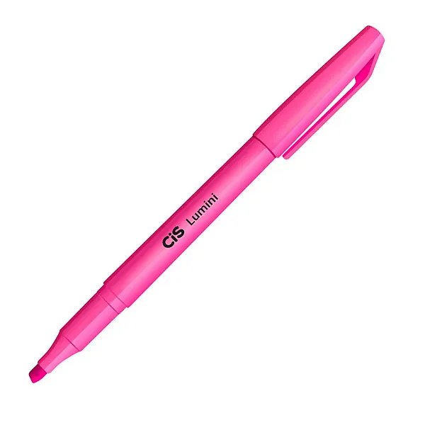 Caneta Rosa Marca Texto CIS Lumini