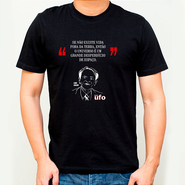 Camiseta com frase de Carl Sagan
