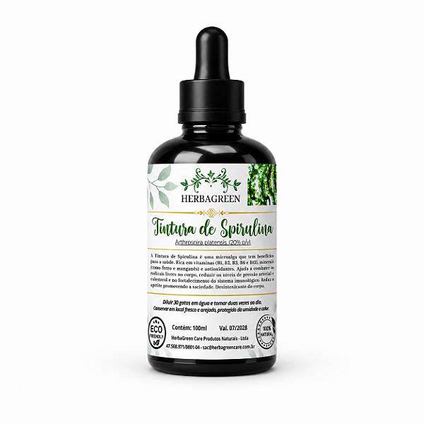 TINTURA VEGETAL DE SPIRULINA - 100ML