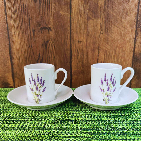 Conjunto de xícaras de café - 4 peças - Lavanda