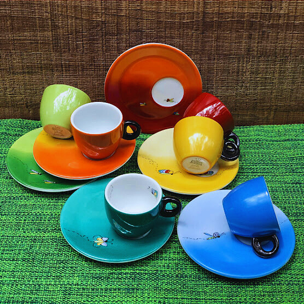 Conjunto de xícaras de café - 12 peças - Borboleta