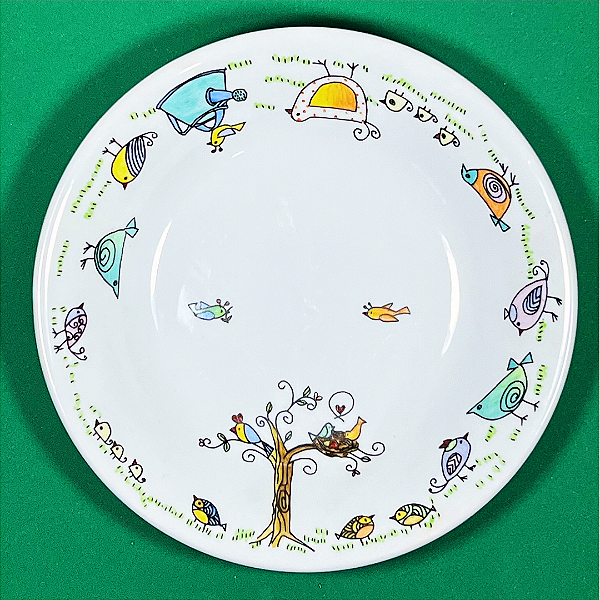 Prato de sopa Passarinho - Infantil