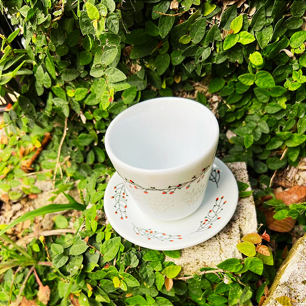 Vaso com pires - Vermelho - Júlia