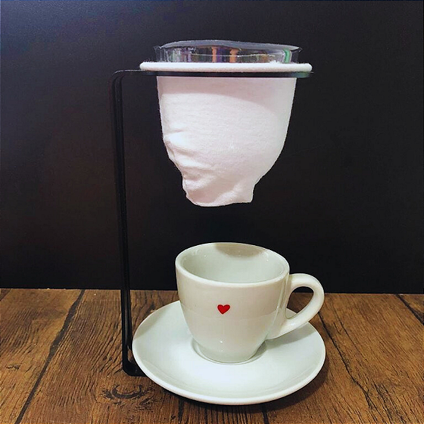 Conjunto de café dose única - Preto