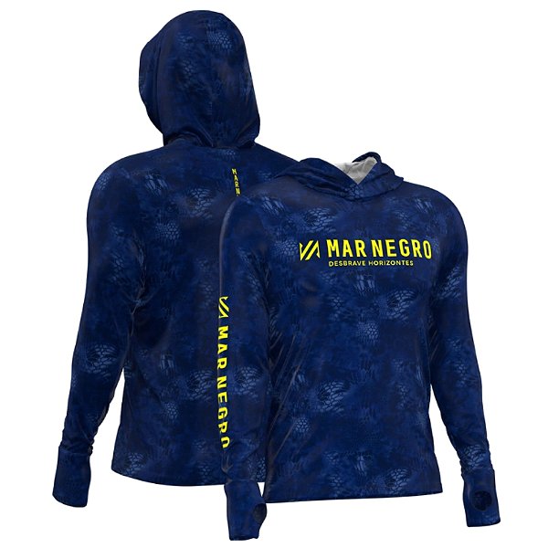 Camiseta Mar Negro XP Protection Capuz Sublimada - Blue