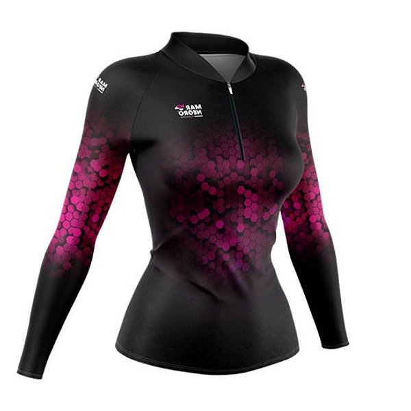 Camiseta Premium Mar Negro - Escamada Rosa - Feminina