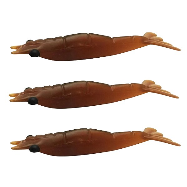 Isca Camarão Monster 3X Ultrasoft / 7,5Cm - 3Un