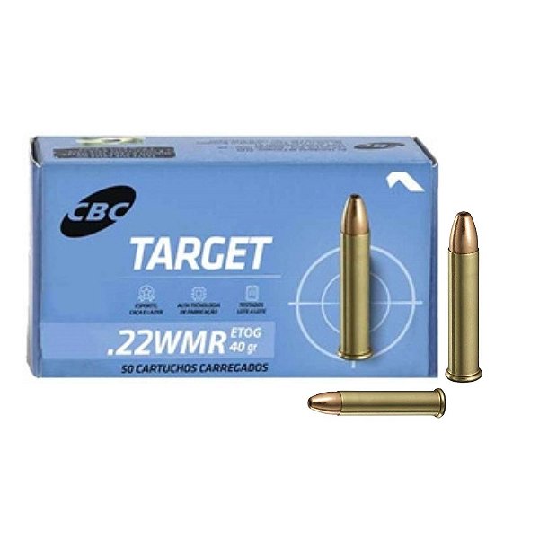 Municao CBC .22WMR Target ETOG - 40gr - UN