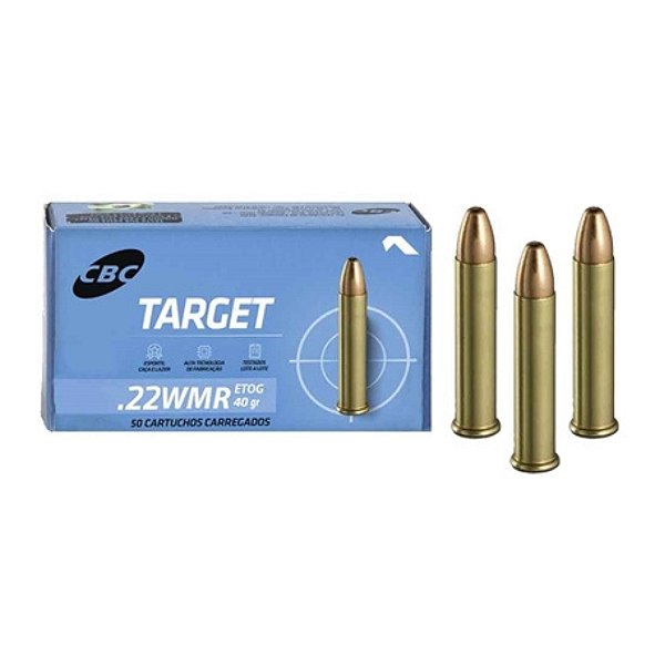 Municao .22WMR CBC Target ETOG - 40gr - UN