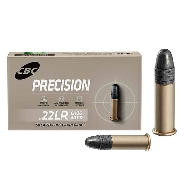 Municao CBC .22LR CHOG 40gr - Precision - UN (Caixa 50un)