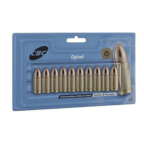 Municao 9mm CBC Luger ETOG 124gr Blister - UN