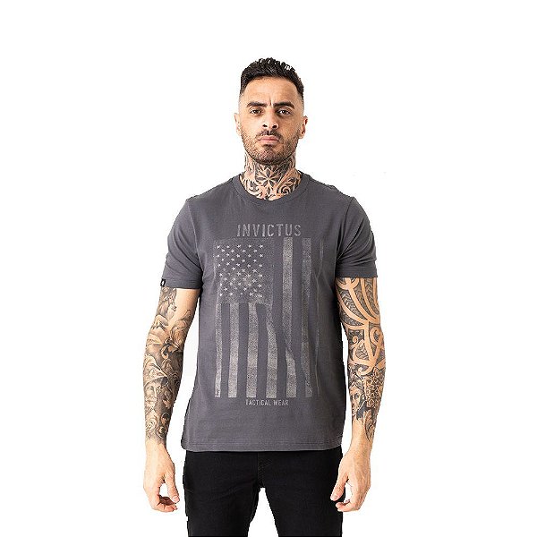 T-Shirt Invictus Concept Flag - Grafite