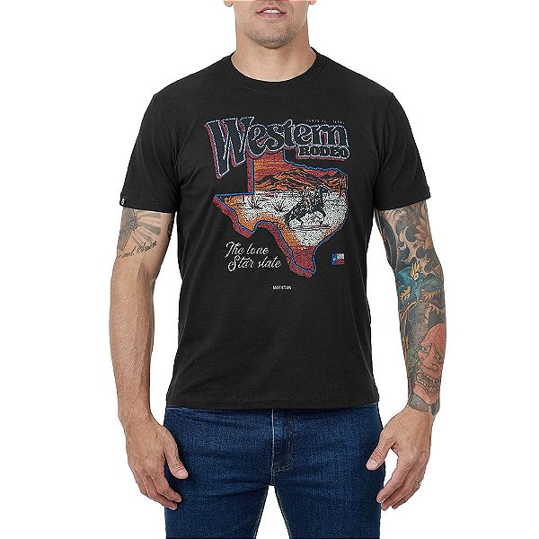 T-Shirt Invictus Concept Western - Preto