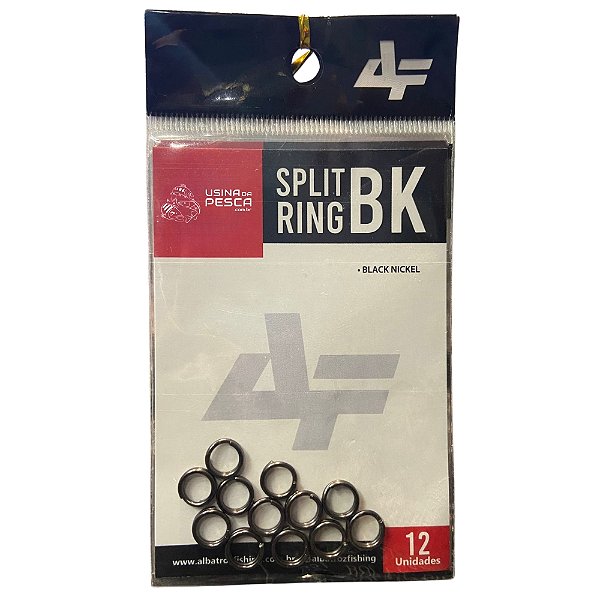Argola Albatroz Split Ring Black Nickel - 6 a 12Un