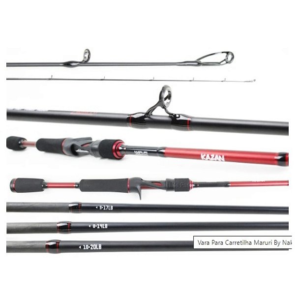 Vara Maruri By Nakamura KAZAN – 3 em 1 – 8-14/9-17/10-20lbs 6’0″(1,83m) Carretilha – 2 Partes